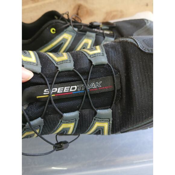Salomon Speedtrak Trail Running Hiking Shoes Black/Radiant yellow 11.5 mens